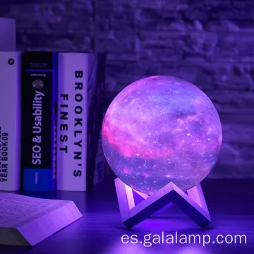 Lámpara de luna 3d artesanía: decoración de luz nocturna de cielo estrellado